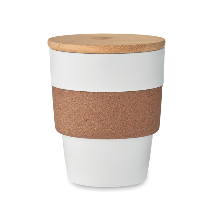 Bambusest kaane ja korgist ümbrisega tops (300 ml)